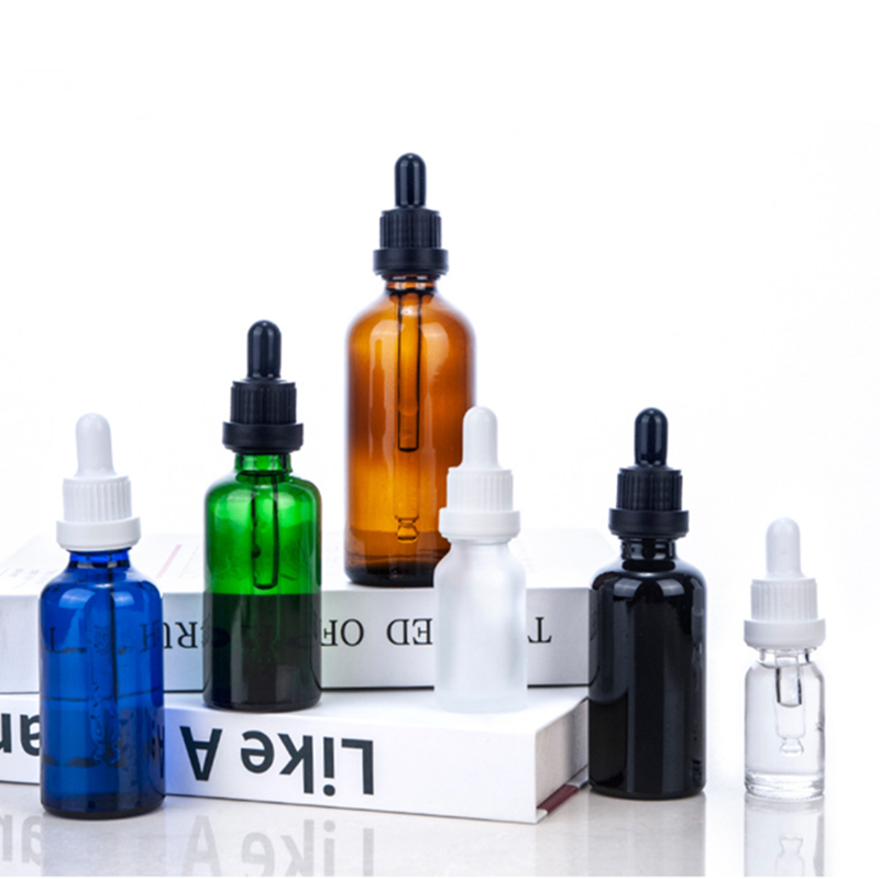 Empty Refillable Amber Glass Dropper Bottle Essential Oil Cosmetics with Glass Pipette Dropper